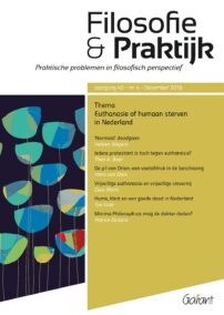 Euthanasie of humaan sterven in Nederland. Themanummer Filosofie & Praktijk 40/4 (Dec 2019)