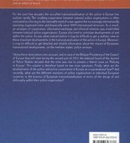 Policing in Europe (CPS 2010 – 3, nr. 16)