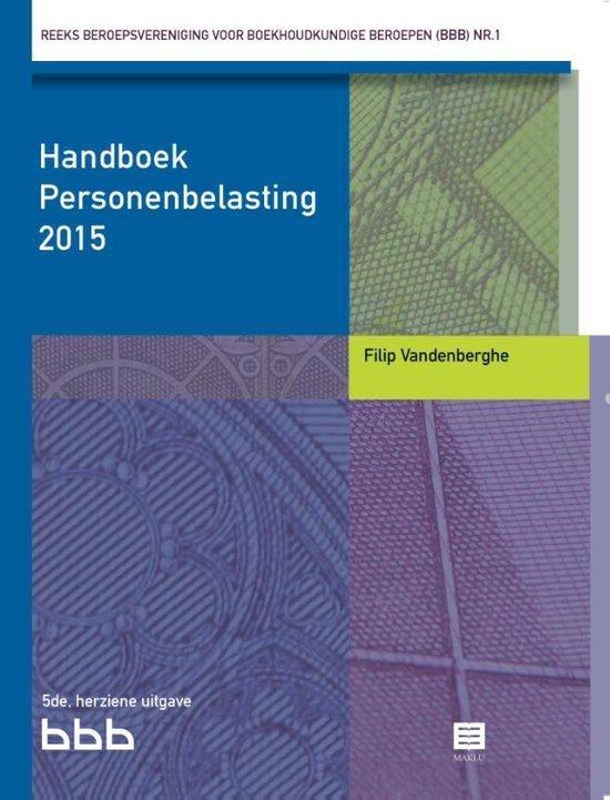 Handboek Personenbelasting 2015 - 5de herziene uitgave BBB nr.1