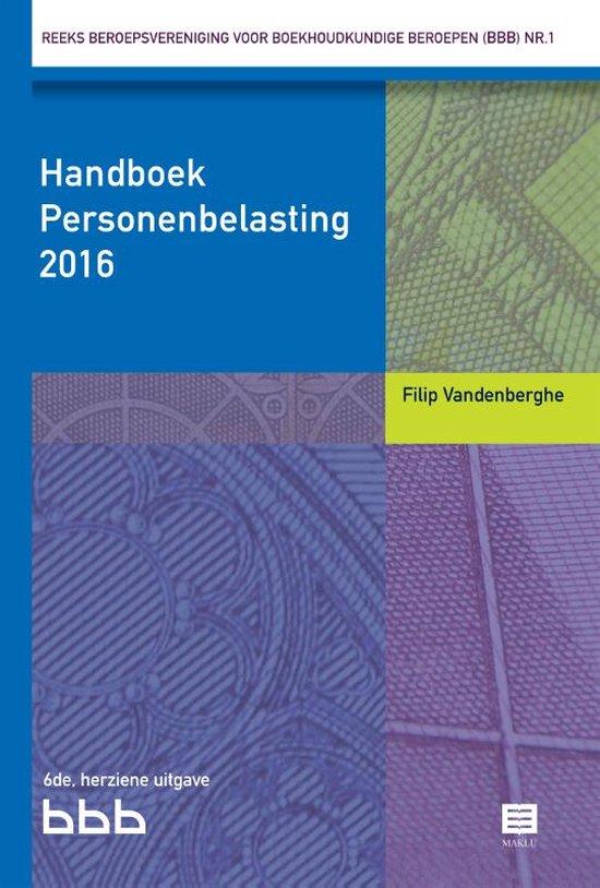 Handboek Personenbelasting 2017 - 7de herziene uitgave BBB nr.1