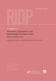 RIDP2019Vol90/iss1-Prevention, investigation, and sanctioning of economic crime. National perspectives
