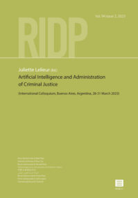 RIDP 94.2 (2023)  Artificial Intelligence and Administration of Criminal Justice