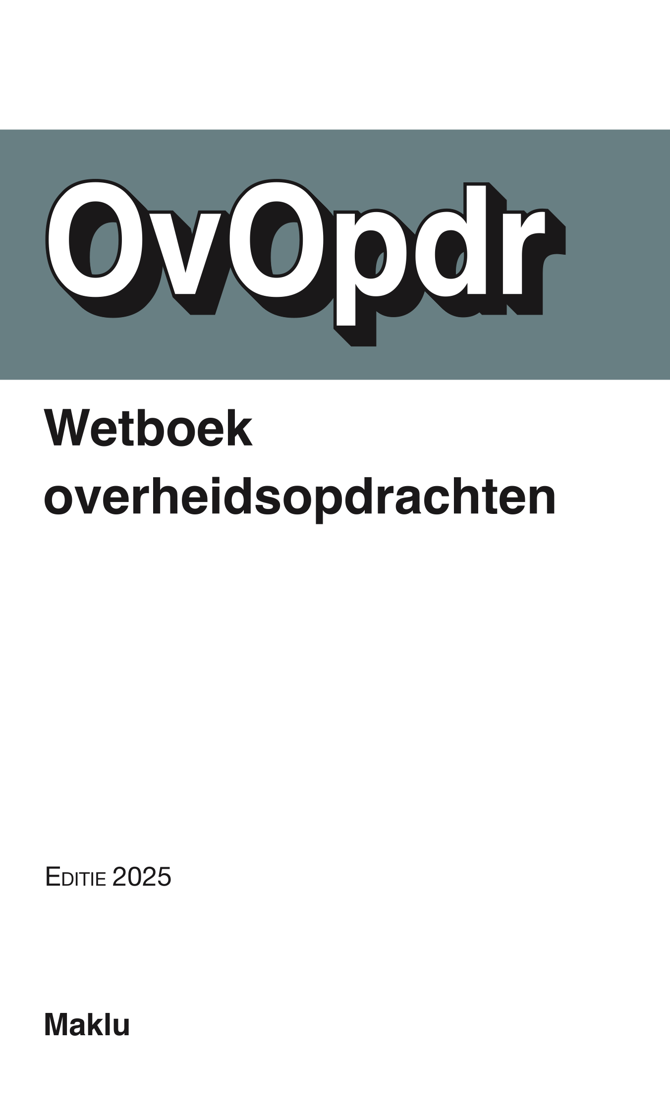 Wetboek overheidsopdrachten, editie 2025