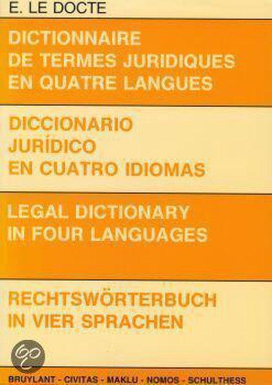 Viertalig juridisch woordenboek Frans-Spaans-Engels-Duits