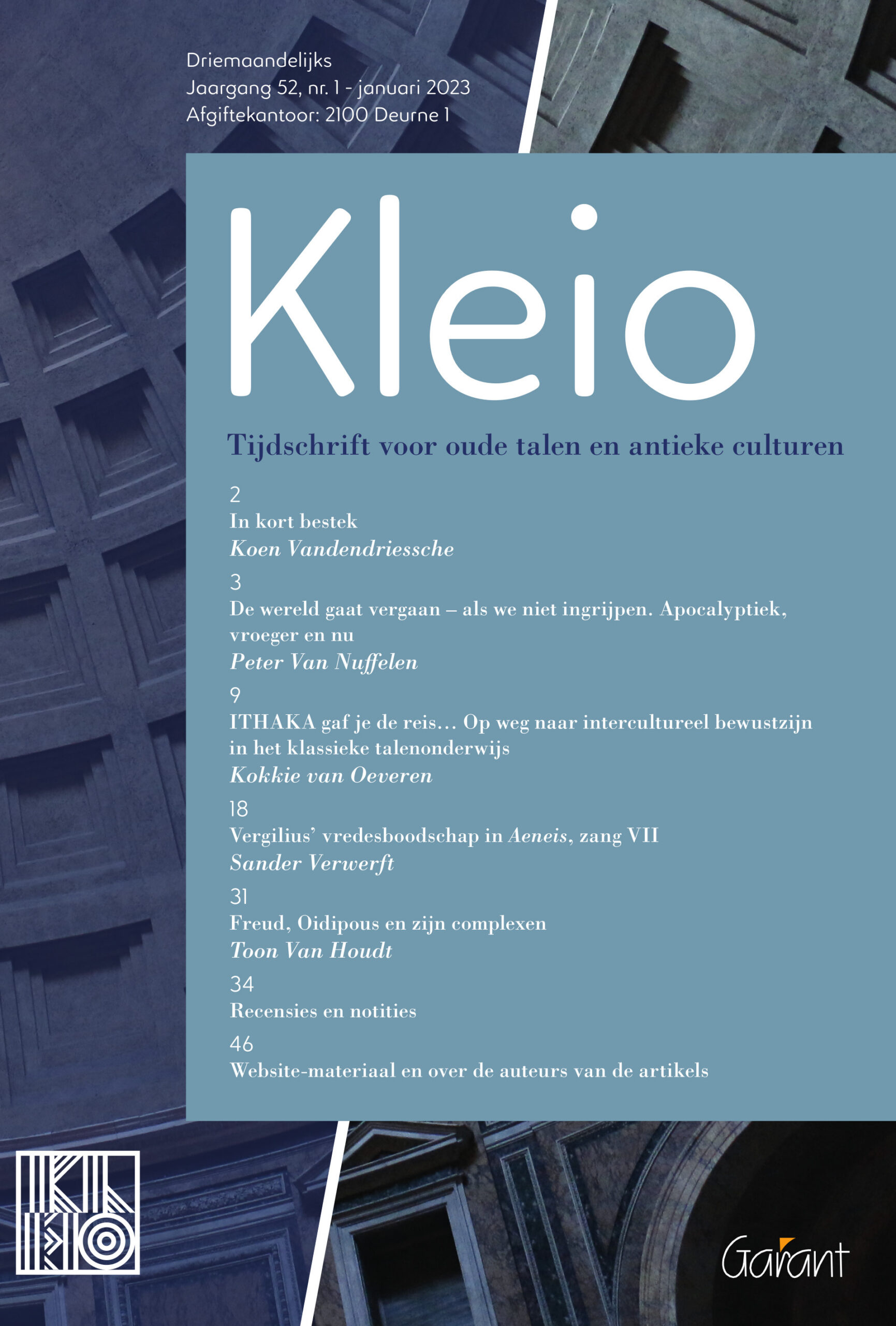 KLEIO jrg. 52, nr. 1 (januari 2023)
