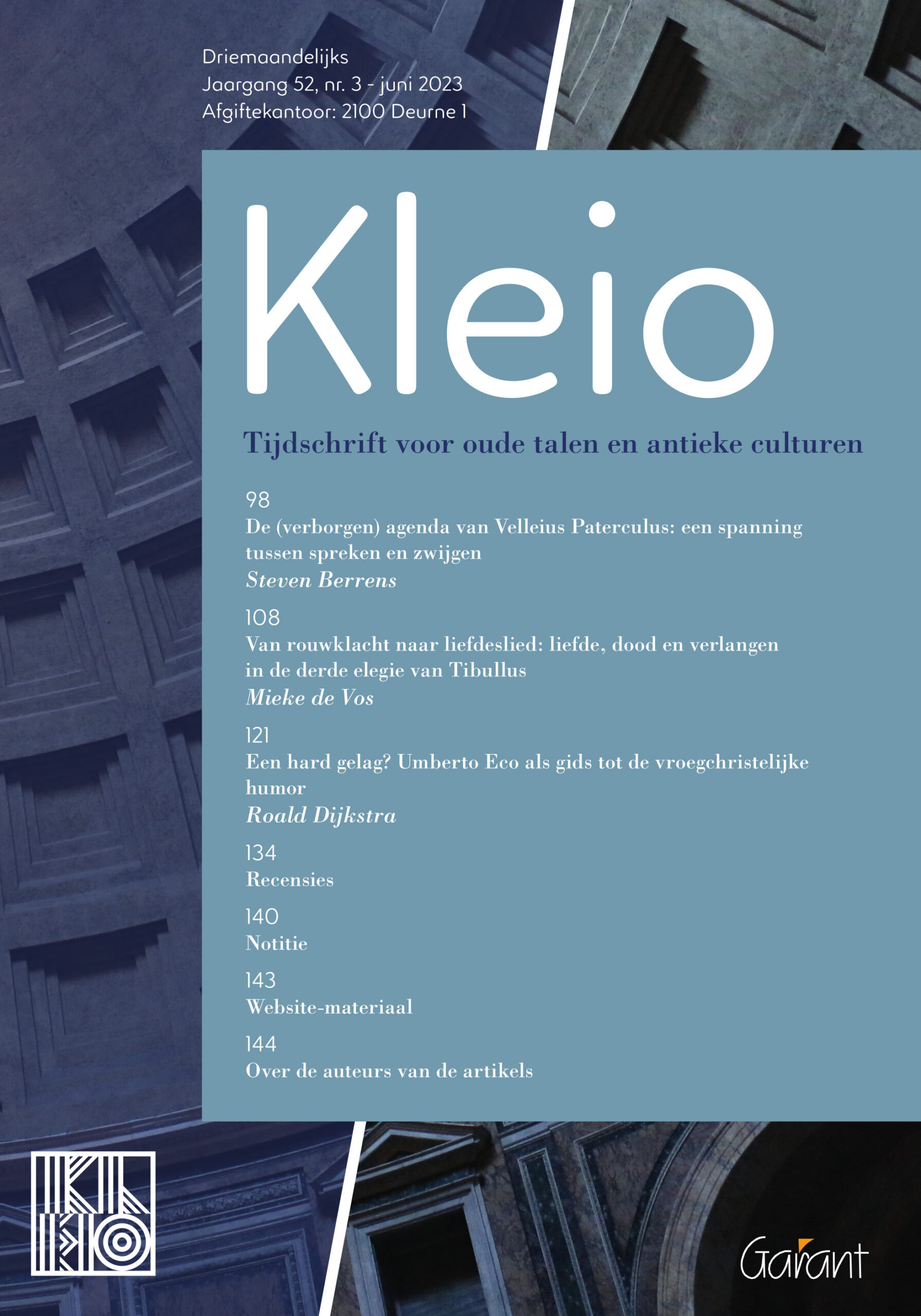KLEIO jrg. 52, nr. 3 (Juni 2023)