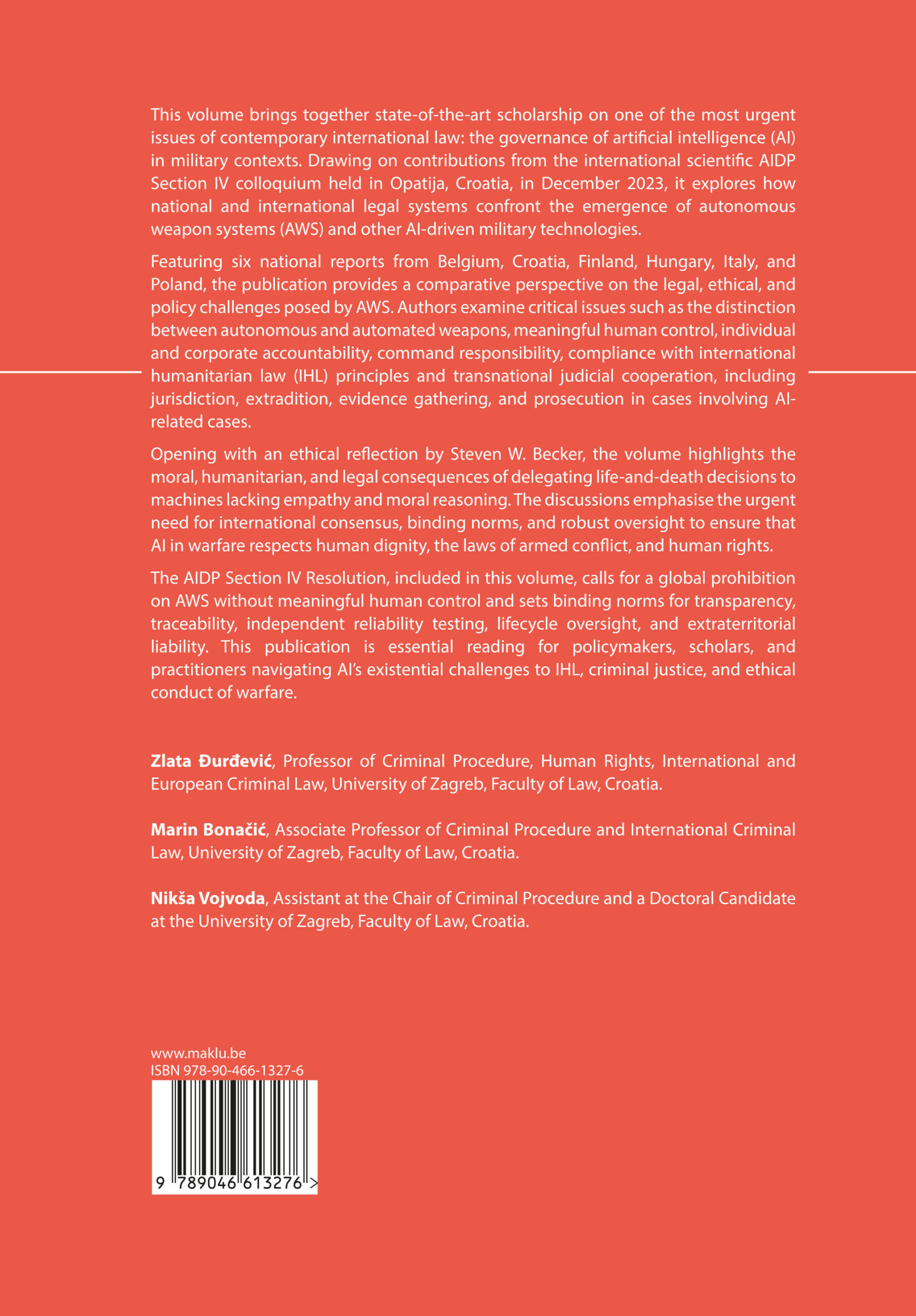 International perspectives on AI: challenges for judicial cooperation and international humanitarian and criminal law (RIDP 2025.1) - Afbeelding 2